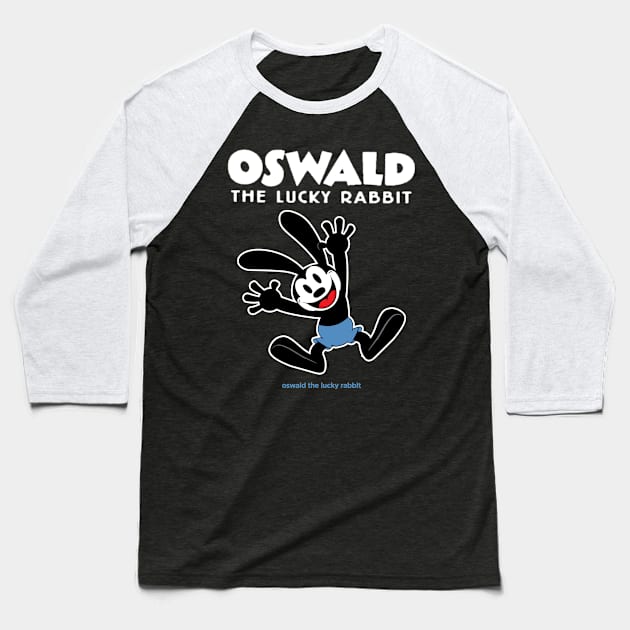 Oswald The Lucky Rabbit Keep Walking 1927 Baseball T-Shirt by Lani A Art